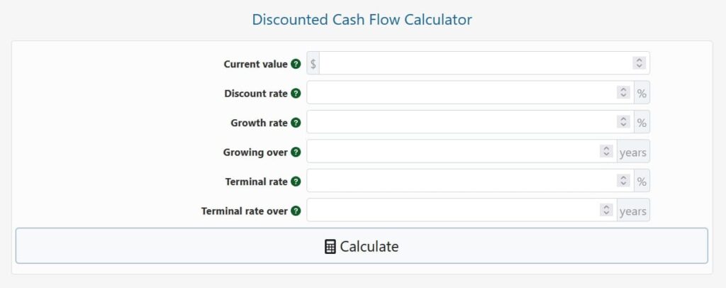 Discounted Cash Flow Calculator