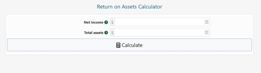 Return on Assets Calculator