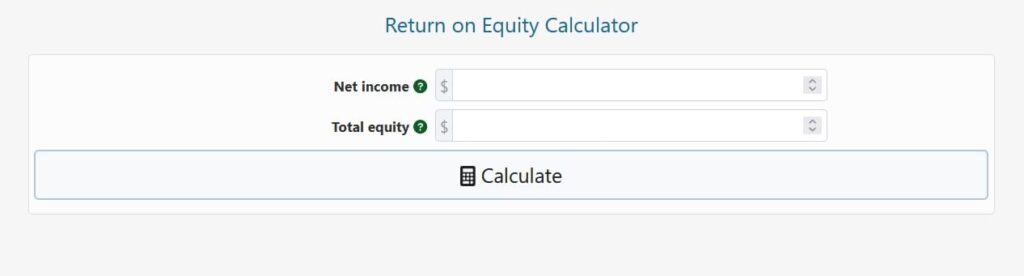 Return on Equity Calculator